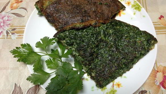 Рецепт Кюкю — омлет с зеленью