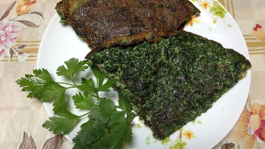 Рецепт кюкю — омлет с зеленью