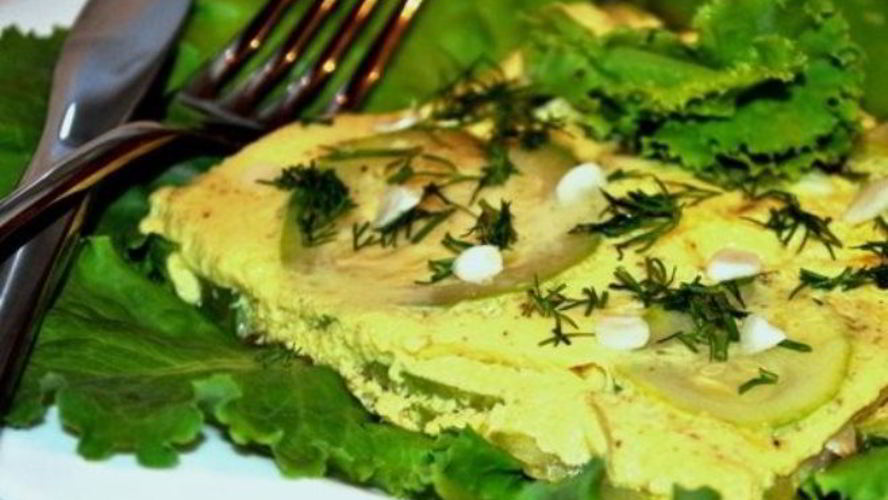 Рецепт омлет из кабачков на сковороде