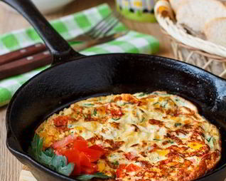 Омлет на молоке с овощами