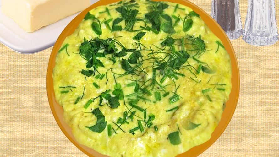 Рецепт омлет на пару с творогом