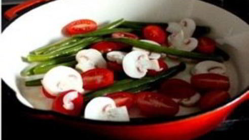 омлет с фасолью стручковой