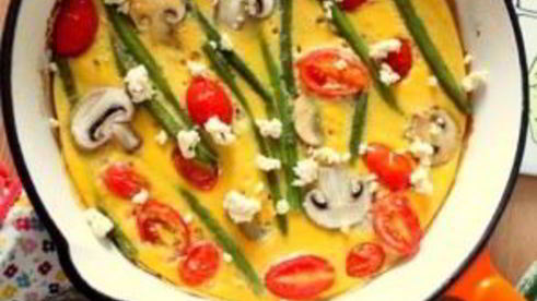 омлет с фасолью стручковой