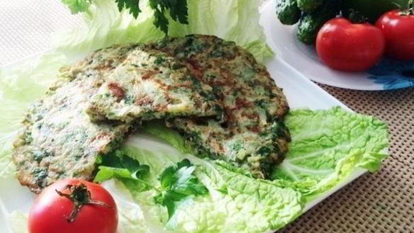 Рецепт Омлет с кабачками и зеленью