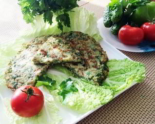 Омлет с кабачками и зеленью