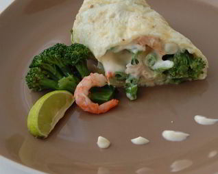 Омлет с креветками