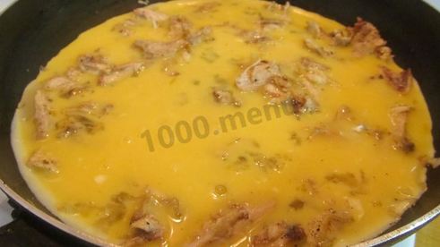 омлет с курицей и сыром