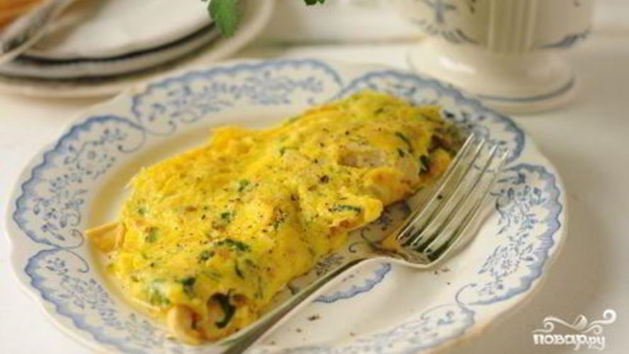 Рецепт омлет с курицей