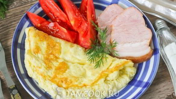 Рецепт Омлет с майонезом на сковороде