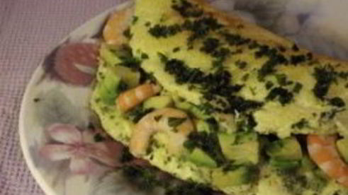 омлет с морепродуктами