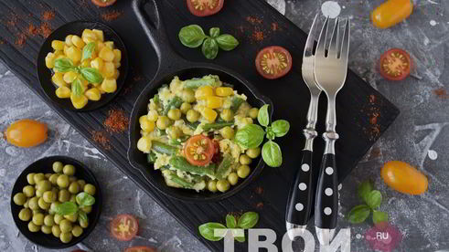 омлет с мукой