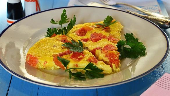 Рецепт Омлет с помидорами в духовке