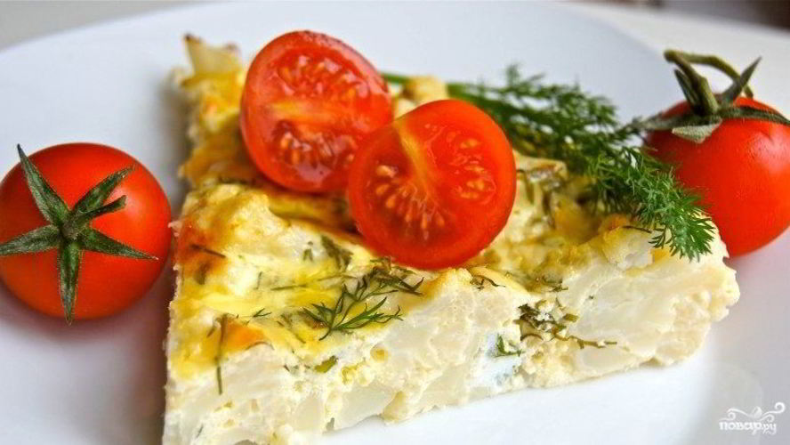 Рецепт омлет с цветной капустой