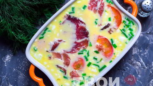 омлет с творогом