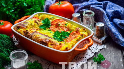 омлет с творогом