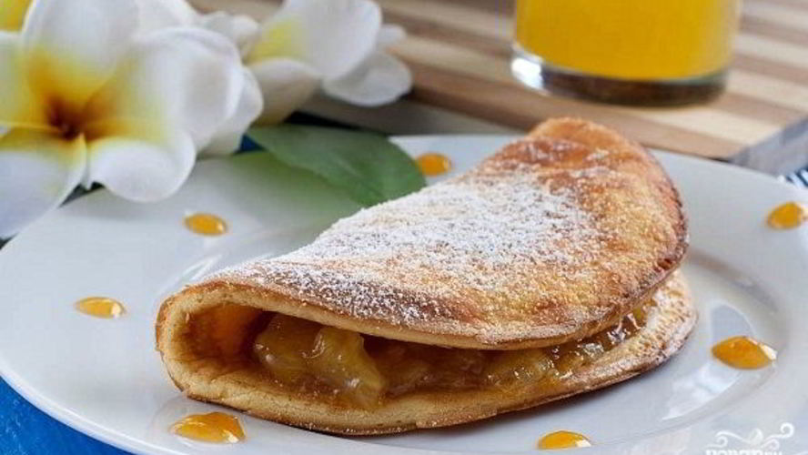 Рецепт омлет с вареньем