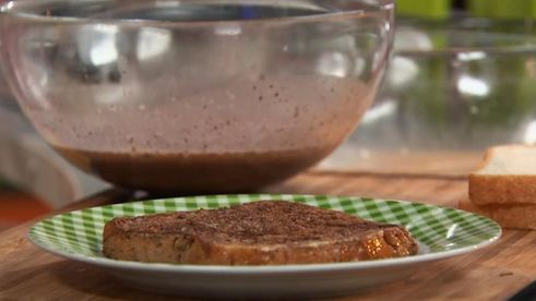 омлет с вешенками и камамбером