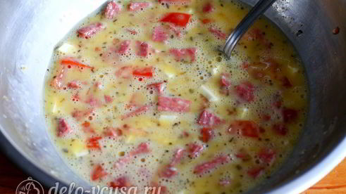 омлет с ветчиной и сыром