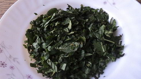 омлет с зеленым горошком