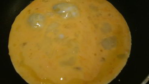 омлет со шпинатом и сыром