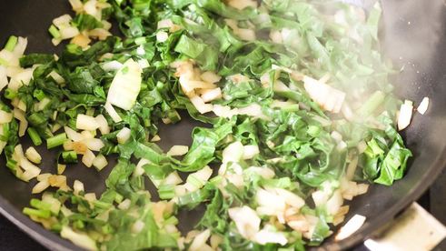 омлет со шпинатом