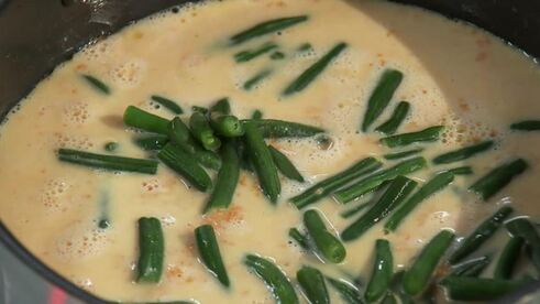 омлет со стручковой фасолью