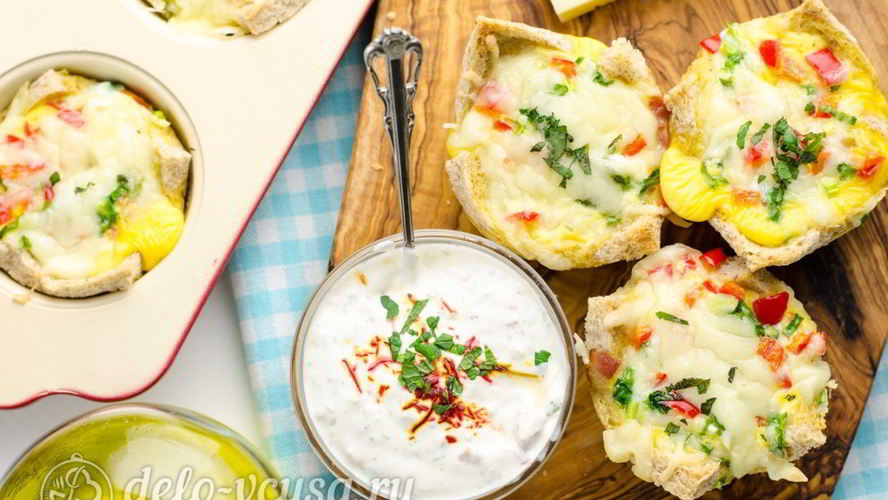 Рецепт омлет запеченный в тосте