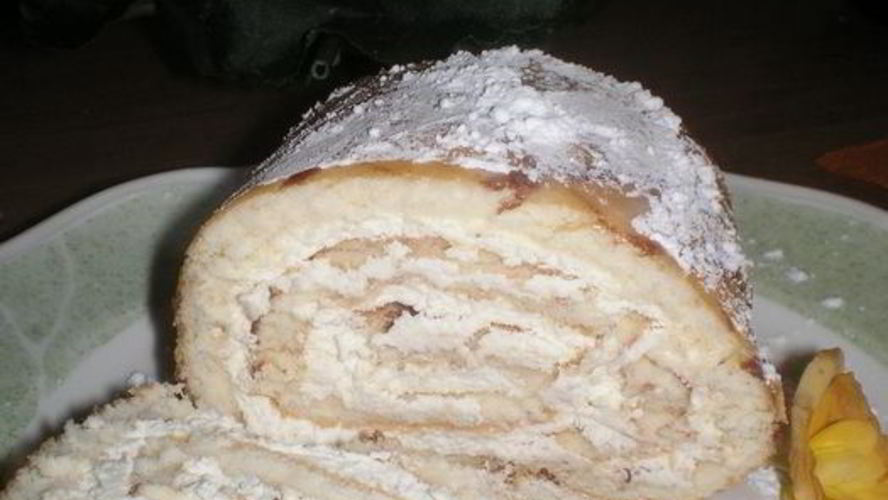 Рецепт сладкий омлетовый рулет