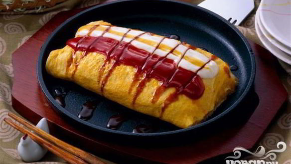 Рецепт Японский омлет Омусоба