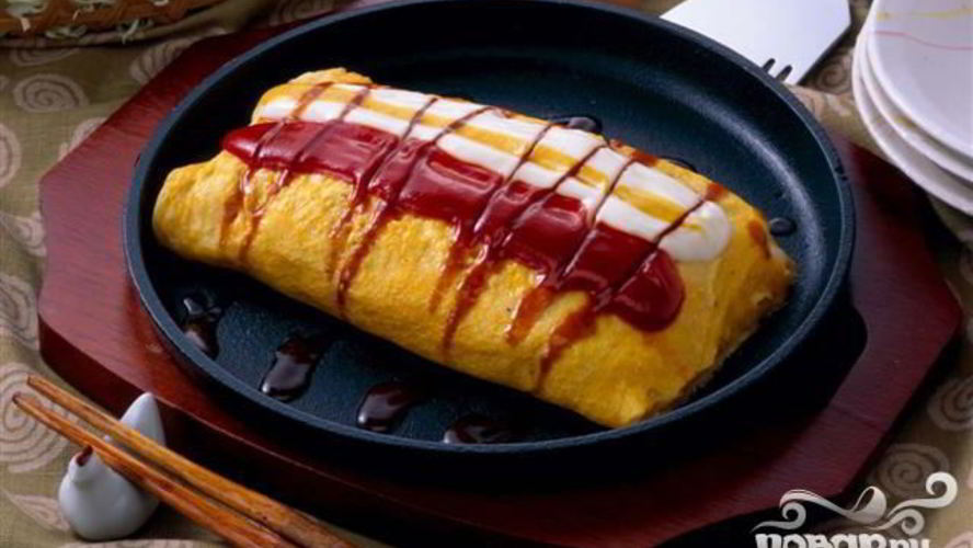 Рецепт японский омлет омусоба