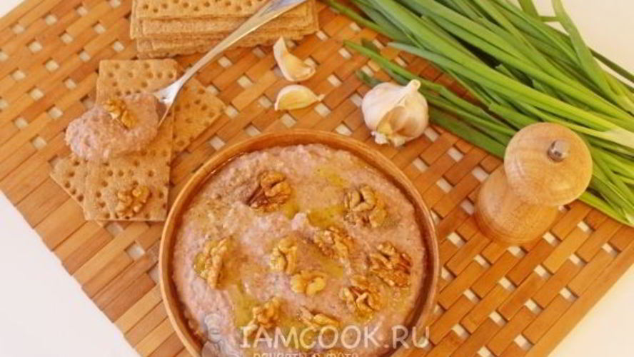 Рецепт паштет из фасоли с орехами