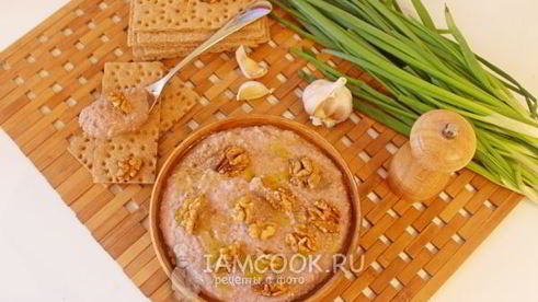 паштет из фасоли с орехами