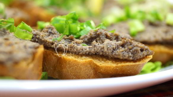 Рецепт Паштет из куриной печени с грибами