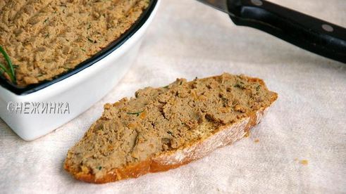 паштет из куриной печени с лисичками