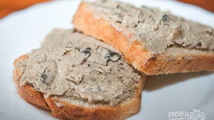 Рецепт паштет из печени и грибов