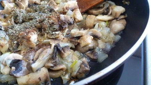 паштет из шампиньонов и моцареллы