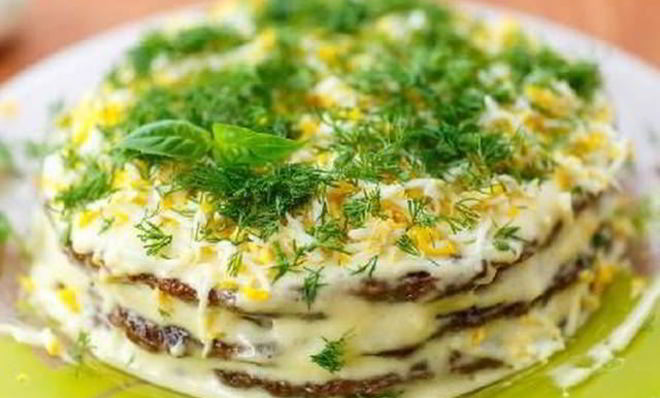 Печеночный тортик