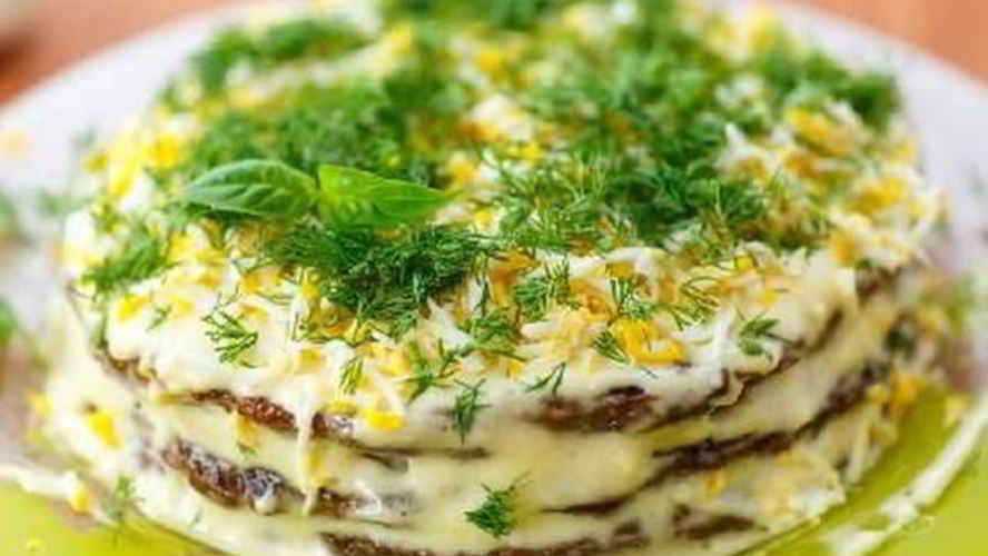 Рецепт печеночный тортик