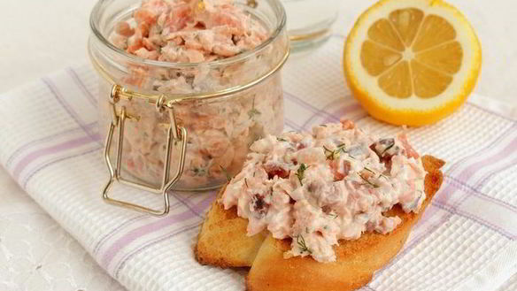 Рецепт Рийет из лосося с миндалем