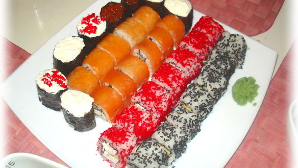 Рецепт Домашние сырные роллы и суши