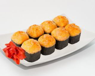 Горячие роллы с лососем и сыром