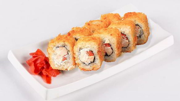 Рецепт Горячие роллы с семгой и болгарским перцем