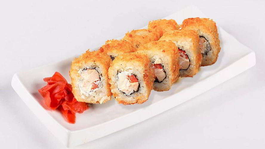 Рецепт горячие роллы с семгой и болгарским перцем