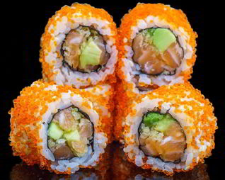 Хрустящий ролл с лососем