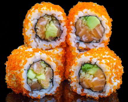 Хрустящий ролл с лососем