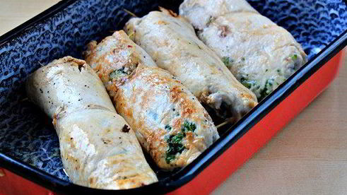 куриные роллы фаршированные брокколи и сыром