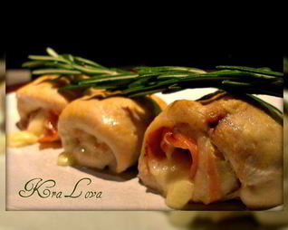 Куриные роллы с беконом и сыром