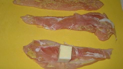 куриные роллы с беконом и сыром