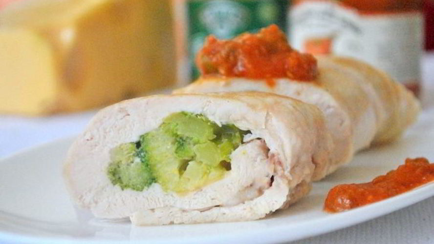 Рецепт куриные роллы с брокколи и сыром