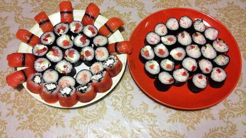 нигири суши и роллы